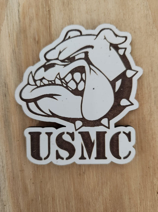 USMC Bulldog Magnet Approx 3" x 2.5"
